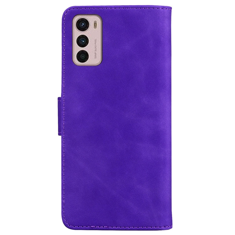 For Motorola Moto G42 Skin Feel Pure Color Flip Leather Phone Case