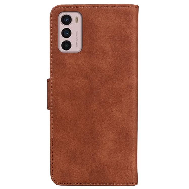 For Motorola Moto G42 Skin Feel Pure Color Flip Leather Phone Case