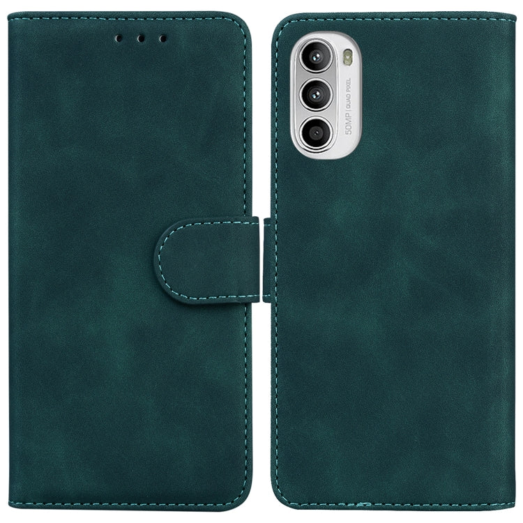 For Motorola Moto G52J Japan Version Skin Feel Pure Color Flip Leather Phone Case