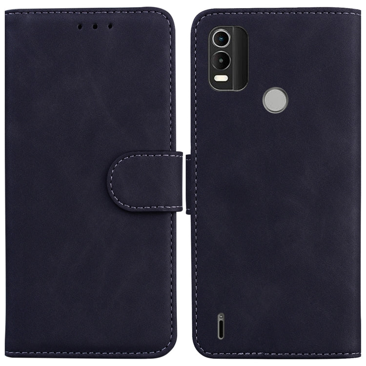 For Nokia C21 Plus Skin Feel Pure Color Flip Leather Phone Case
