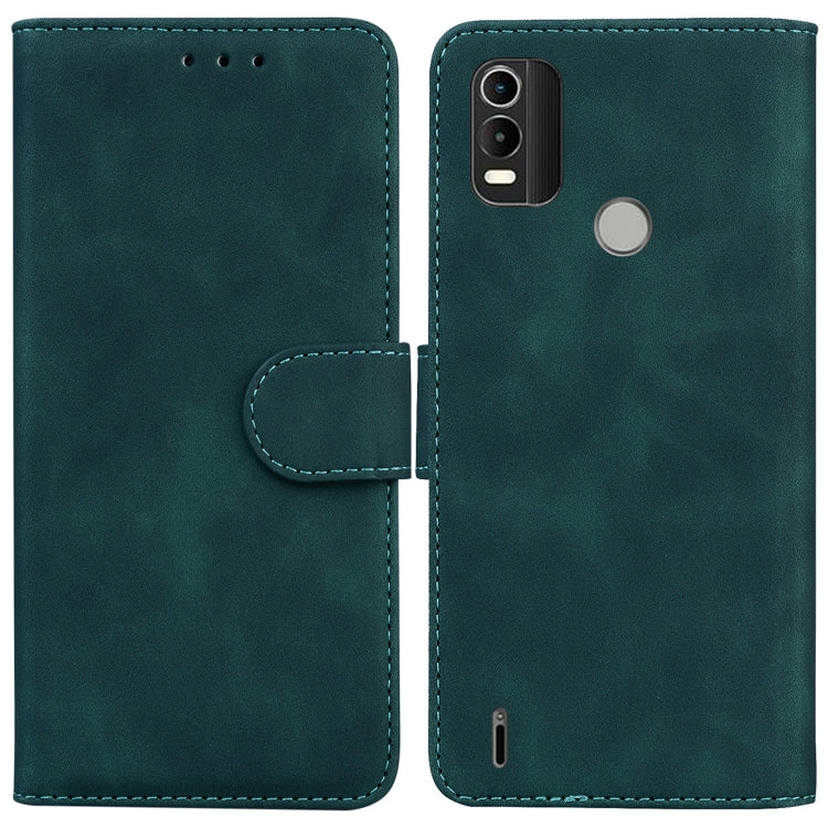 For Nokia C21 Plus Skin Feel Pure Color Flip Leather Phone Case