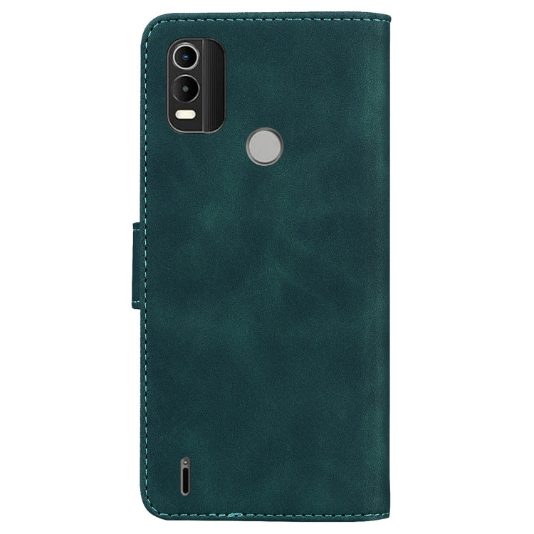 For Nokia C21 Plus Skin Feel Pure Color Flip Leather Phone Case
