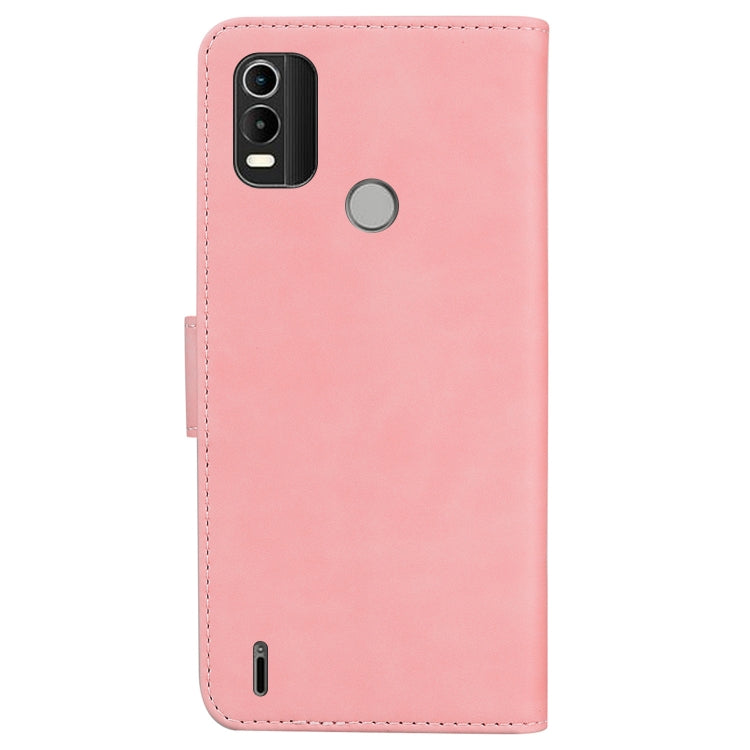 For Nokia C21 Plus Skin Feel Pure Color Flip Leather Phone Case