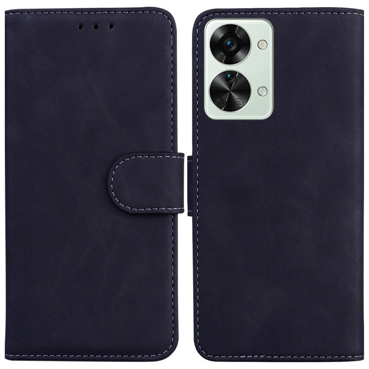 For OnePlus Nord 2T Skin Feel Pure Color Flip Leather Phone Case