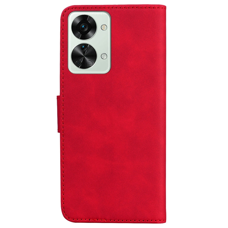 For OnePlus Nord 2T Skin Feel Pure Color Flip Leather Phone Case