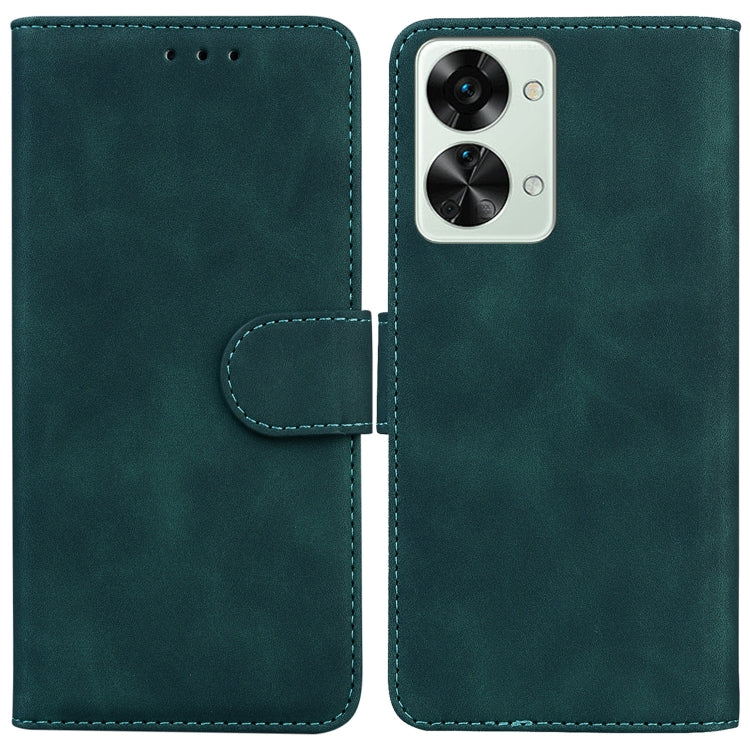 For OnePlus Nord 2T Skin Feel Pure Color Flip Leather Phone Case