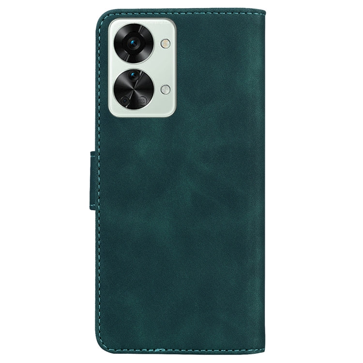 For OnePlus Nord 2T Skin Feel Pure Color Flip Leather Phone Case