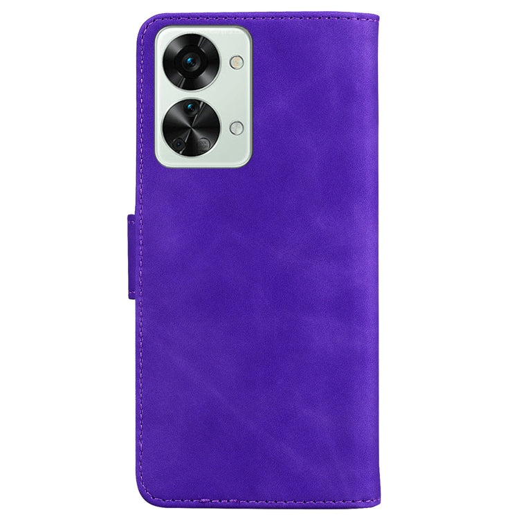 For OnePlus Nord 2T Skin Feel Pure Color Flip Leather Phone Case