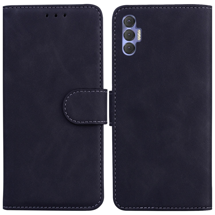 For Tecno Spark 8 Pro Skin Feel Pure Color Flip Leather Phone Case