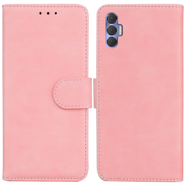 For Tecno Spark 8 Pro Skin Feel Pure Color Flip Leather Phone Case