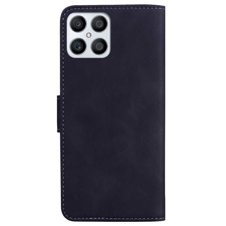 For Honor X8 Skin Feel Pure Color Flip Leather Phone Case