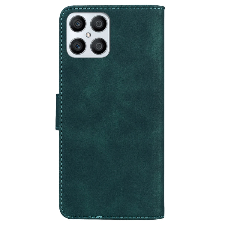 For Honor X8 Skin Feel Pure Color Flip Leather Phone Case