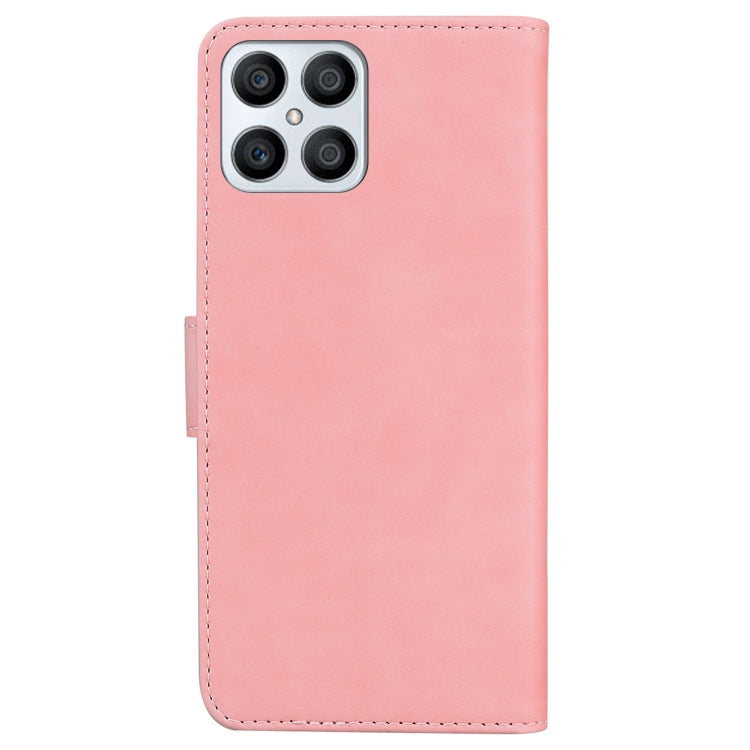 For Honor X8 Skin Feel Pure Color Flip Leather Phone Case