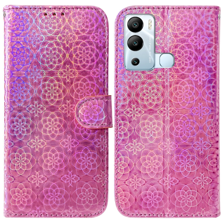 For Infinix Hot 12i Colorful Magnetic Buckle Leather Phone Case