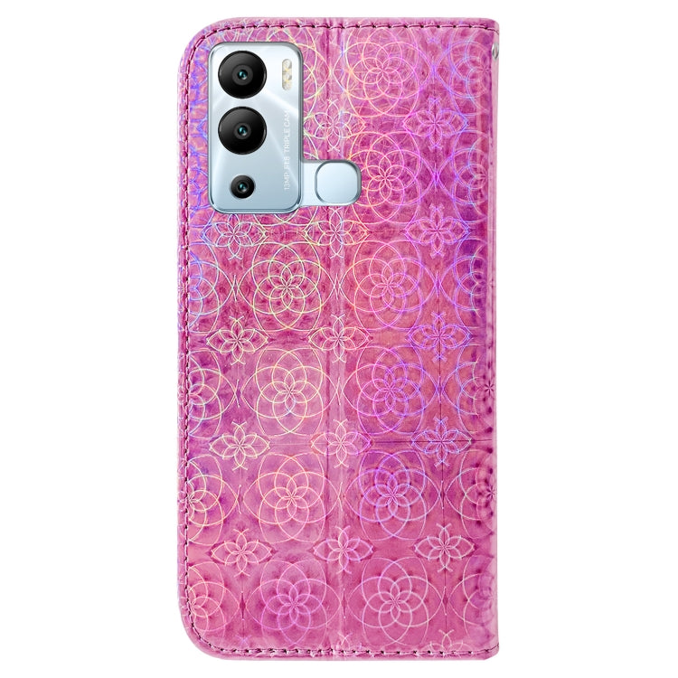 For Infinix Hot 12i Colorful Magnetic Buckle Leather Phone Case