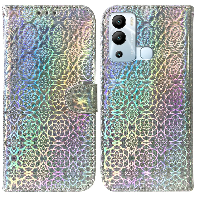 For Infinix Hot 12i Colorful Magnetic Buckle Leather Phone Case
