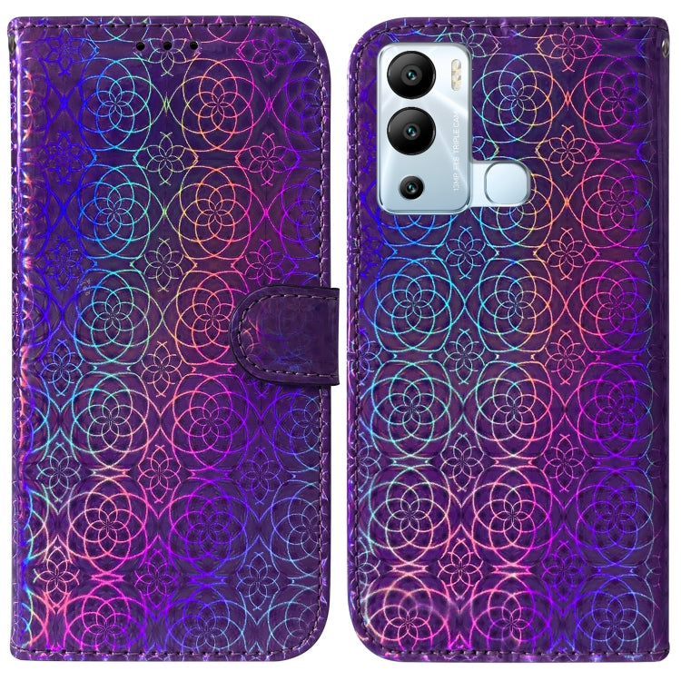 For Infinix Hot 12i Colorful Magnetic Buckle Leather Phone Case