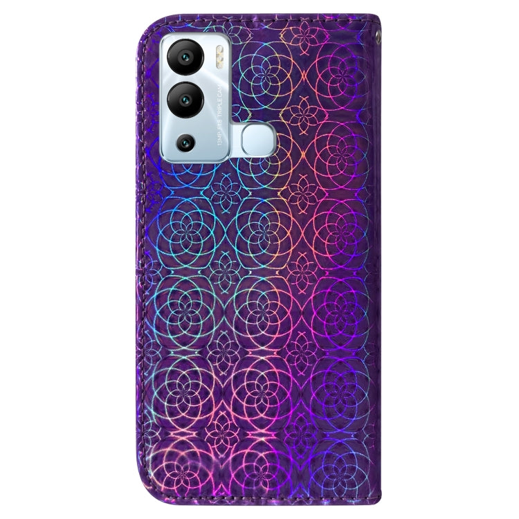 For Infinix Hot 12i Colorful Magnetic Buckle Leather Phone Case