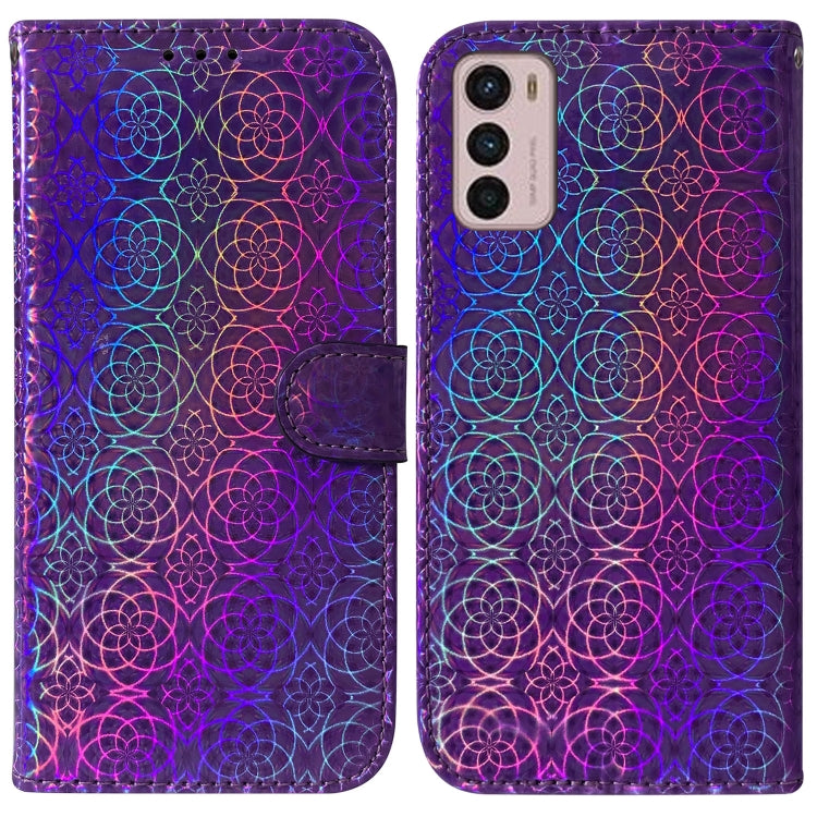 For Motorola Moto G42 Colorful Magnetic Buckle Leather Phone Case