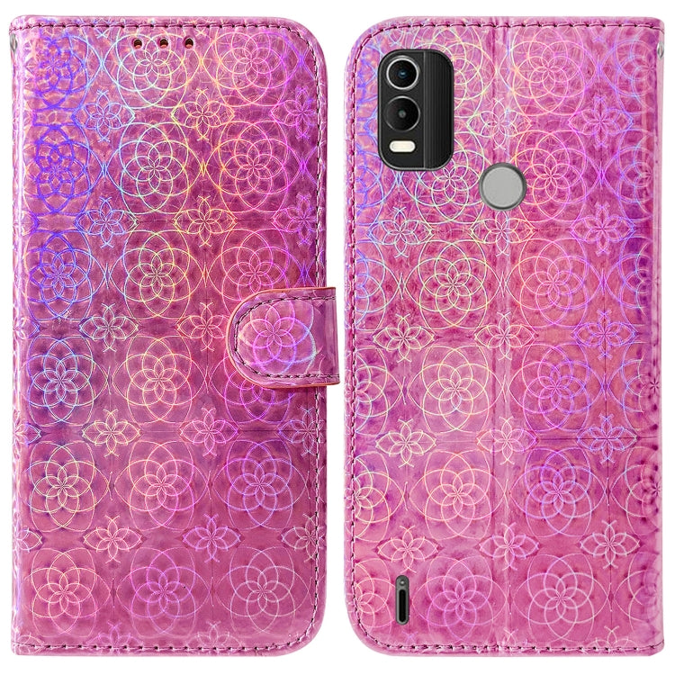 For Nokia C21 Plus Colorful Magnetic Buckle Leather Phone Case