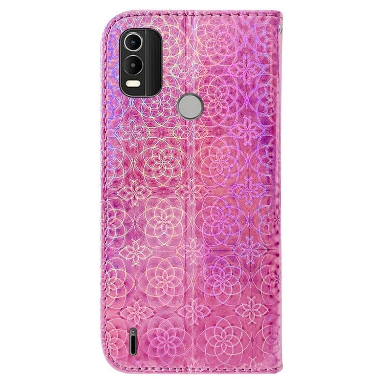 For Nokia C21 Plus Colorful Magnetic Buckle Leather Phone Case