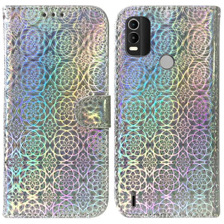 For Nokia C21 Plus Colorful Magnetic Buckle Leather Phone Case