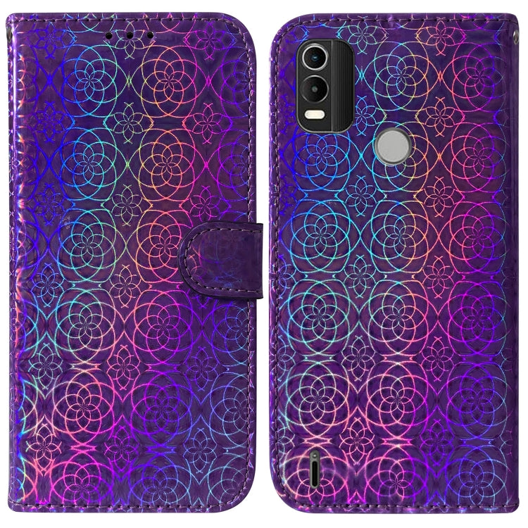 For Nokia C21 Plus Colorful Magnetic Buckle Leather Phone Case
