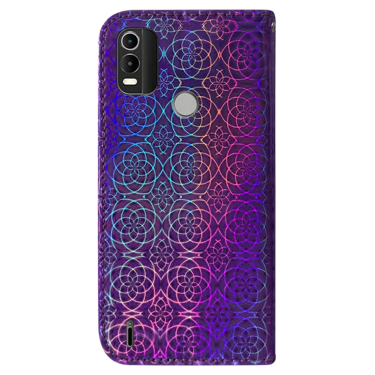 For Nokia C21 Plus Colorful Magnetic Buckle Leather Phone Case