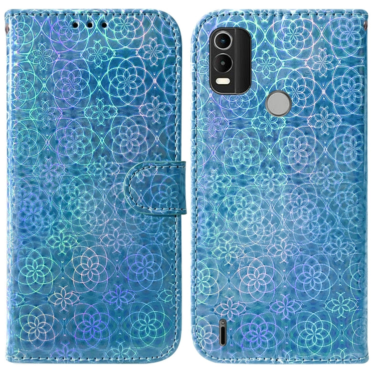 For Nokia C21 Plus Colorful Magnetic Buckle Leather Phone Case