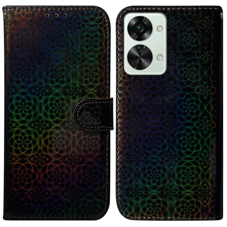 For OnePlus Nord 2T Colorful Magnetic Buckle Leather Phone Case