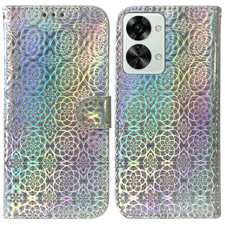 For OnePlus Nord 2T Colorful Magnetic Buckle Leather Phone Case