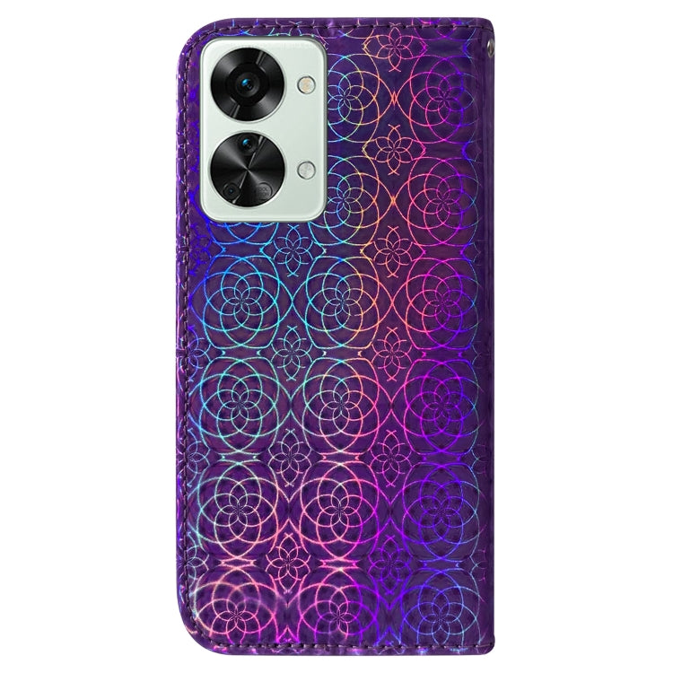 For OnePlus Nord 2T Colorful Magnetic Buckle Leather Phone Case