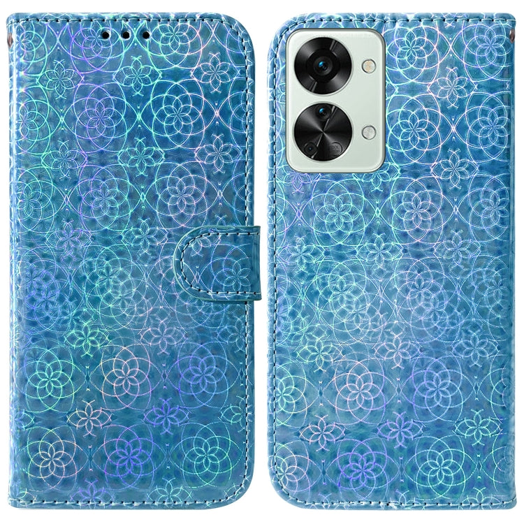 For OnePlus Nord 2T Colorful Magnetic Buckle Leather Phone Case