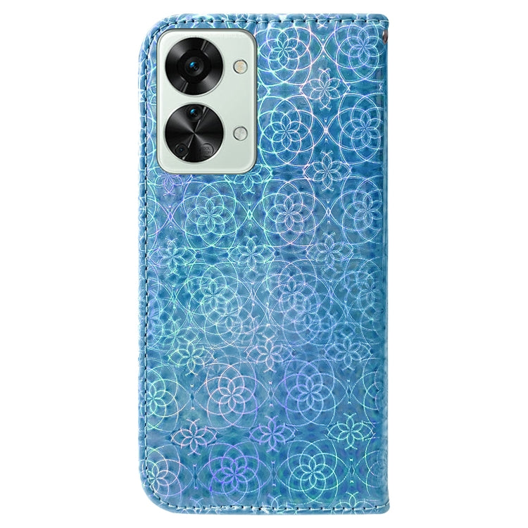 For OnePlus Nord 2T Colorful Magnetic Buckle Leather Phone Case