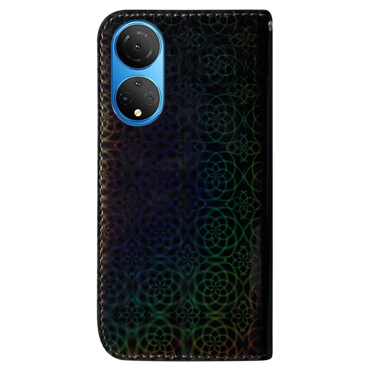 For Honor X7 Colorful Magnetic Buckle Leather Phone Case