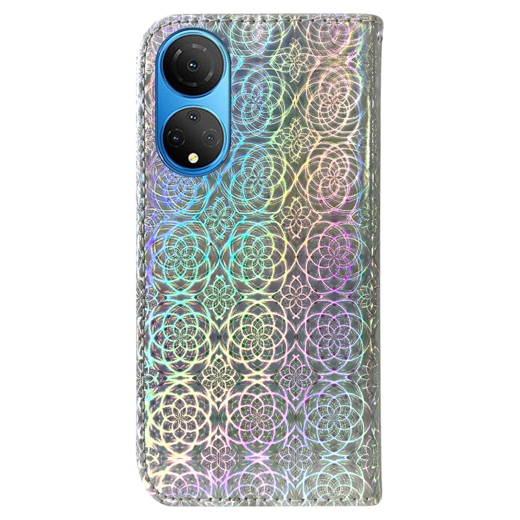 For Honor X7 Colorful Magnetic Buckle Leather Phone Case