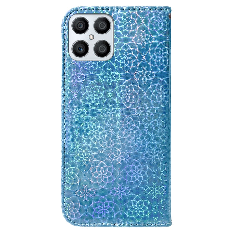 For Honor X8 Colorful Magnetic Buckle Leather Phone Case