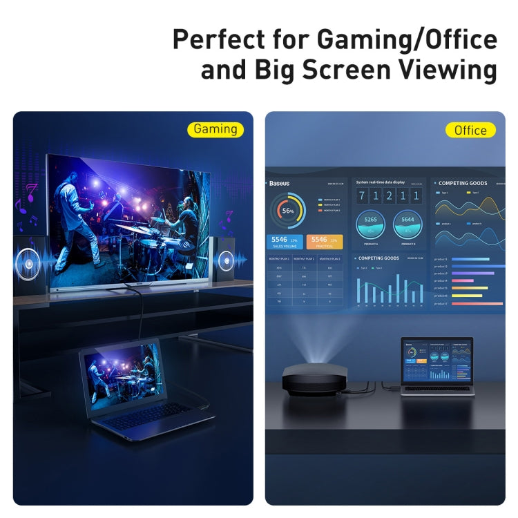 Baseus HD Series HDMI to HDMI HD Adapter Cable, Cable Length:0.75m