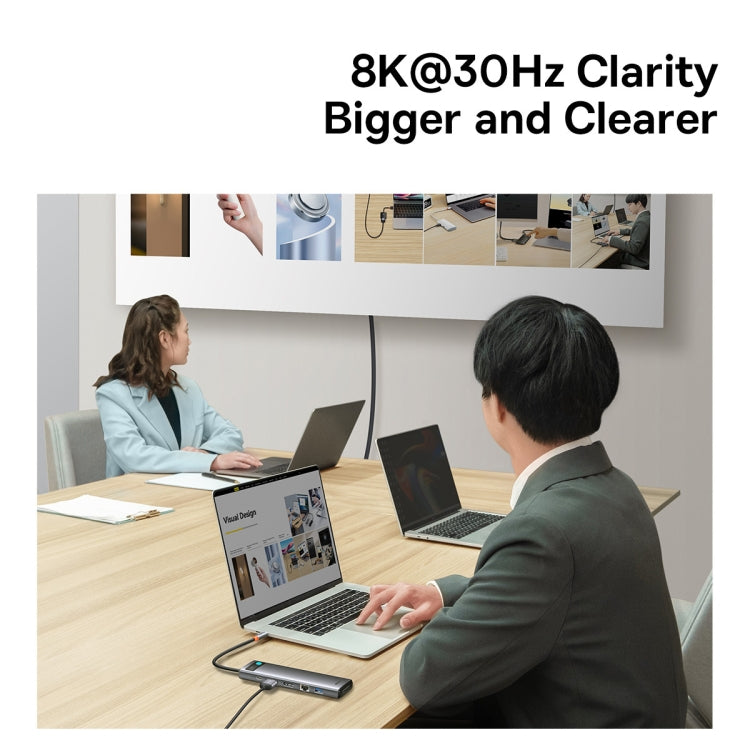 Baseus Metal Gleam Series 12 in 1 Multifunctional USB-C / Type-C HUB Docking Station