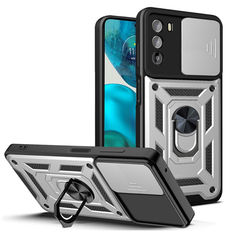 For Motorola Moto G52 Sliding Camera Cover Design TPU+PC Phone Case