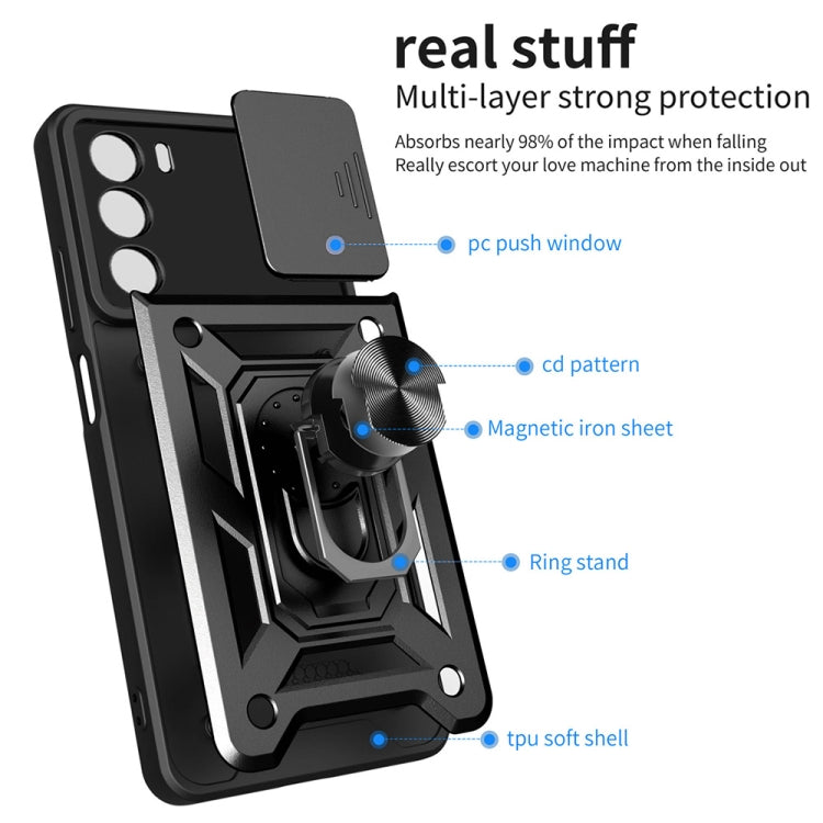 For Motorola Moto G200 5G / Edge S30 Sliding Camera Cover Design TPU+PC Phone Case