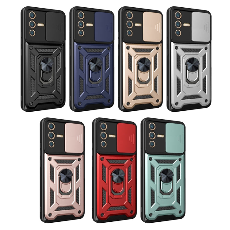 For vivo V23 5G / S12 Sliding Camera Cover Design TPU+PC Phone Case