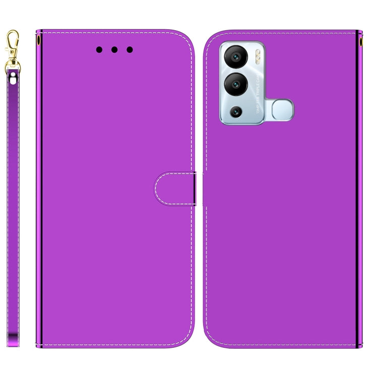 For Infinix Hot 12i Imitated Mirror Surface Horizontal Flip Leather Phone Case