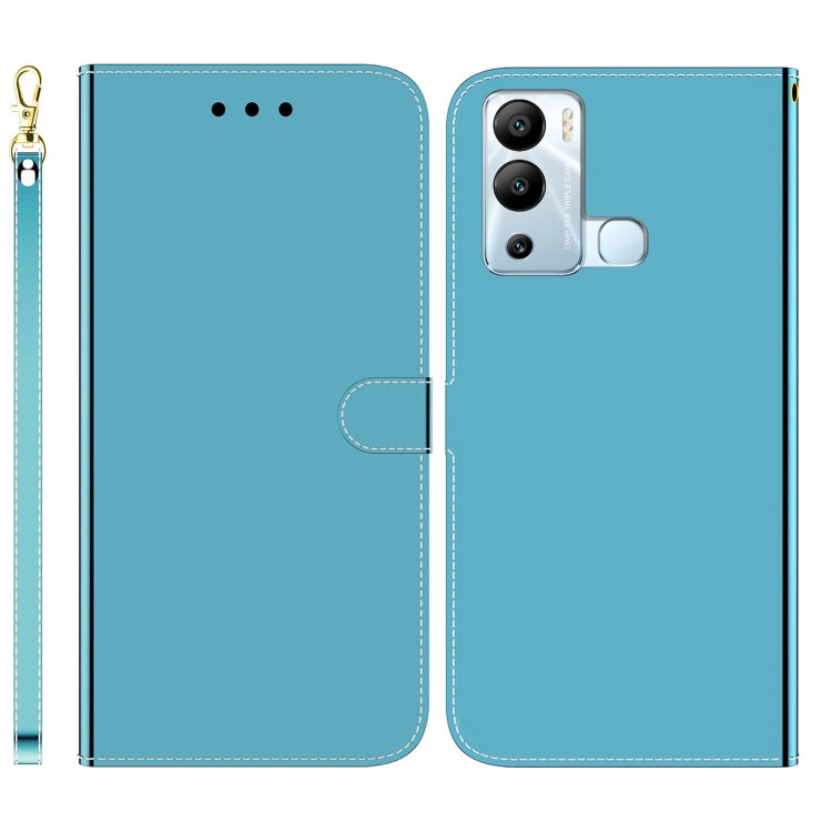 For Infinix Hot 12i Imitated Mirror Surface Horizontal Flip Leather Phone Case