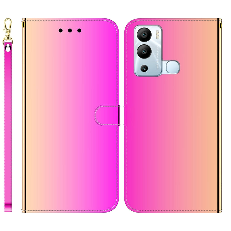For Infinix Hot 12i Imitated Mirror Surface Horizontal Flip Leather Phone Case