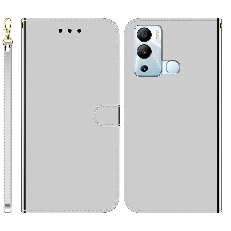 For Infinix Hot 12i Imitated Mirror Surface Horizontal Flip Leather Phone Case