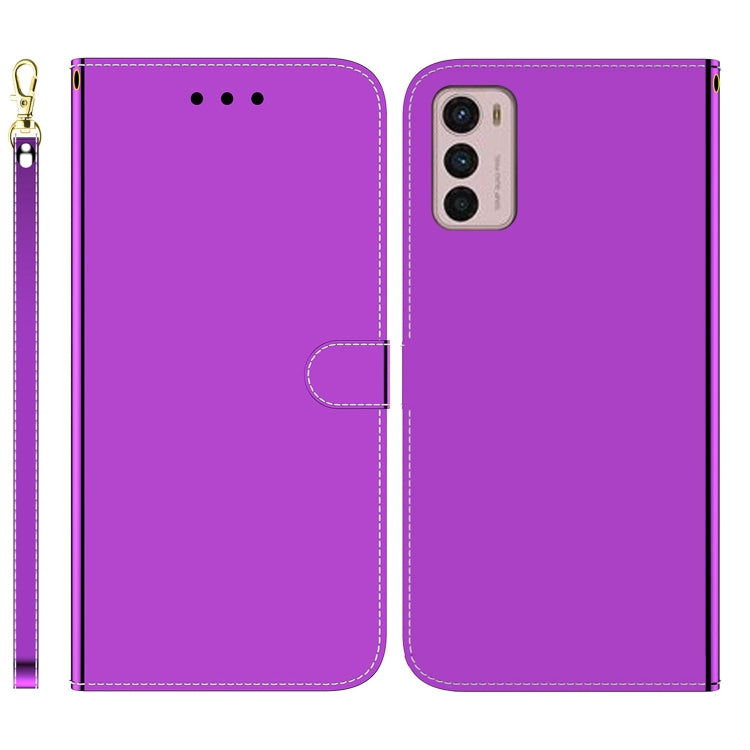 For Motorola Moto G42 Imitated Mirror Surface Horizontal Flip Leather Phone Case