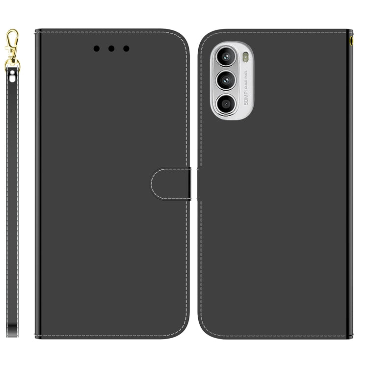 For Motorola Moto G52J Japan Version Imitated Mirror Surface Horizontal Flip Leather Phone Case