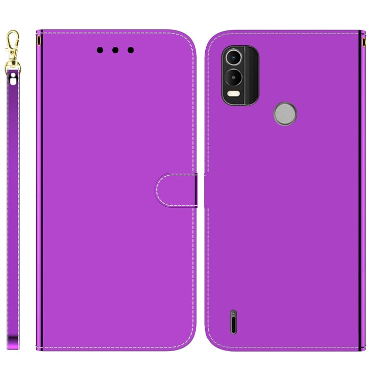For Nokia C21 Plus Imitated Mirror Surface Horizontal Flip Leather Phone Case