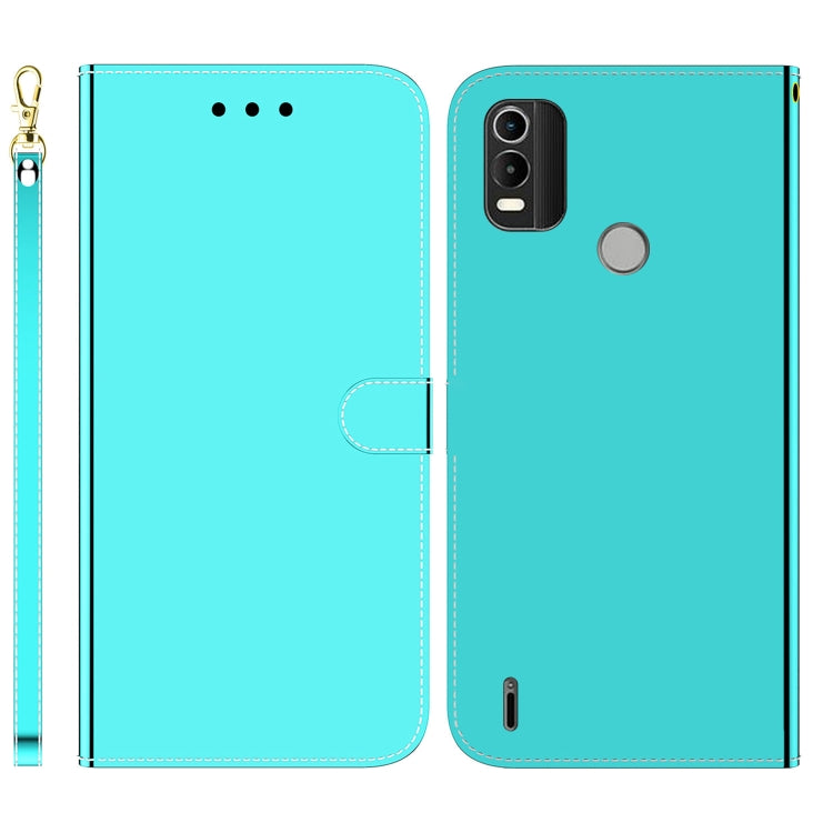 For Nokia C21 Plus Imitated Mirror Surface Horizontal Flip Leather Phone Case